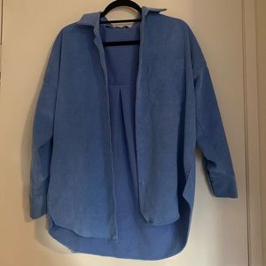 Zara Dark Blue Oversized Overshirt